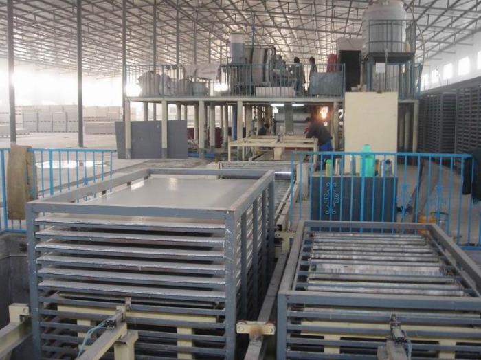 apparatuur voor de productie van magnesiumglasplaten