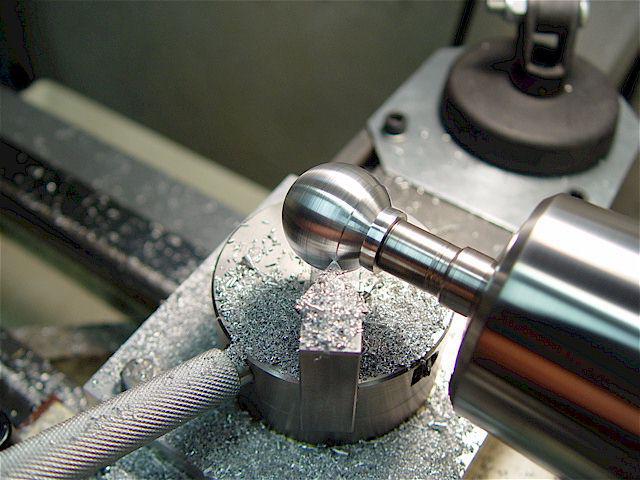 zelfgemaakte metalen draaibank