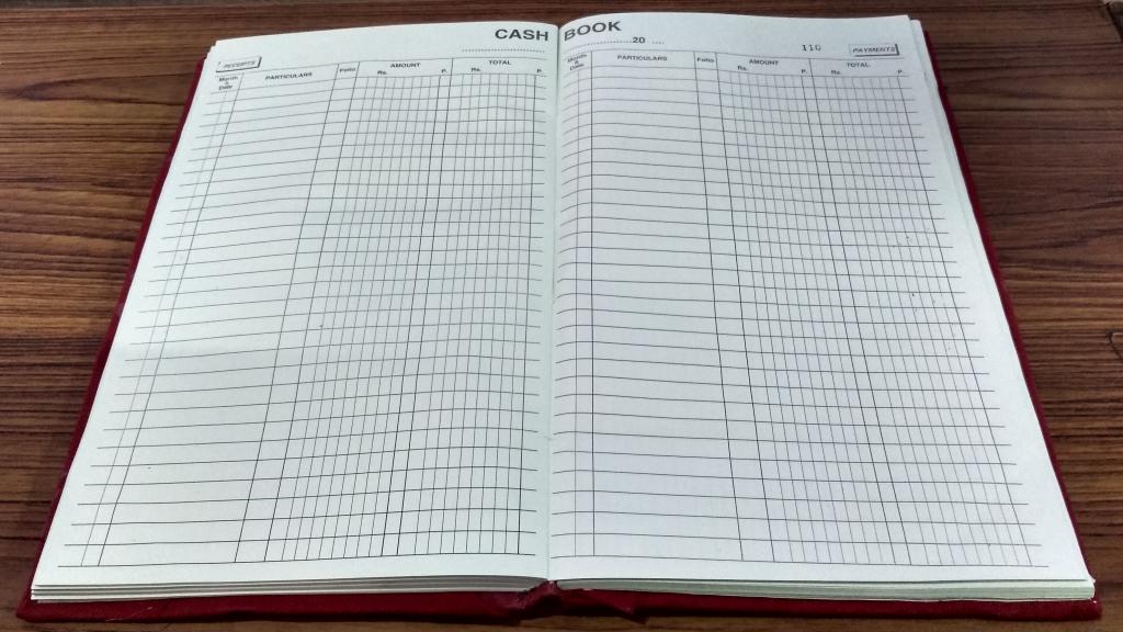 Kasboek op papier