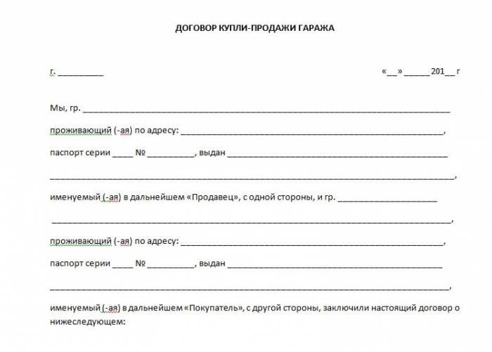 umowa sprzedaży garażu