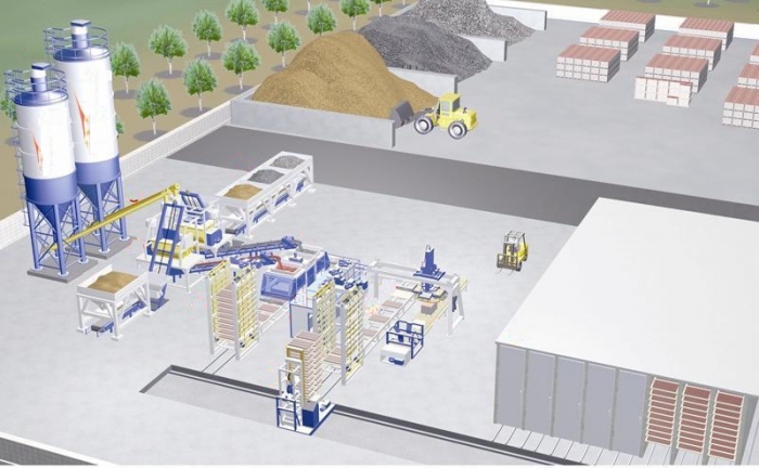 maszyna do produkcji drewnianych bloków betonowych