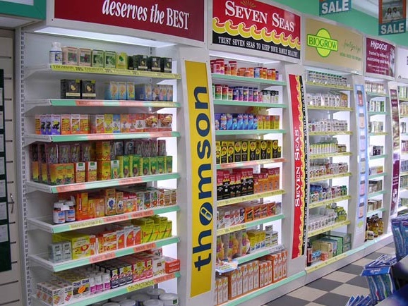 gerelateerde producten in een apotheek