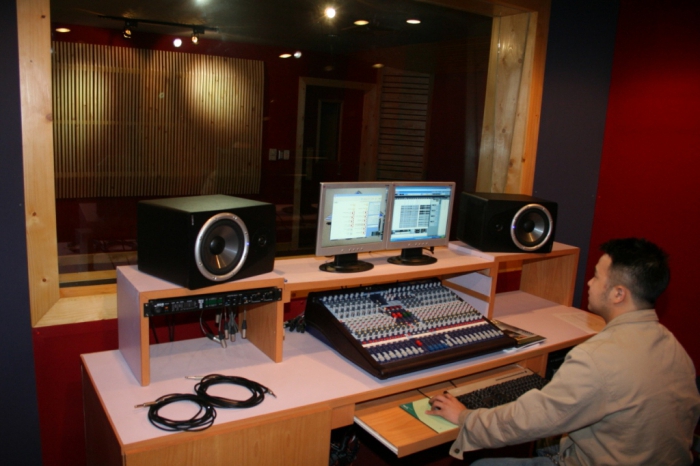 apparatuur voor een opnamestudio