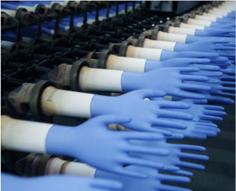 apparatuur voor de productie van handschoenen