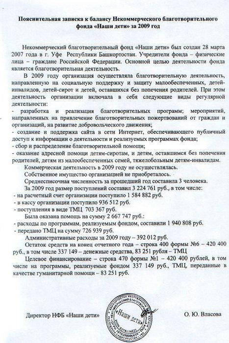 nota wyjaśniająca do bilansu FSS
