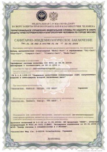 hygiënisch conformiteitscertificaat