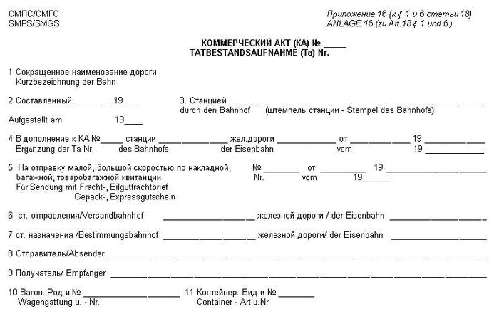 próbka aktu handlowego