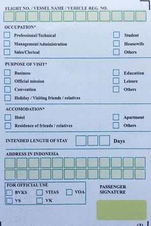 Karta migracyjna do Egiptu