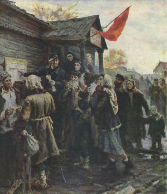 przyjęcie dekretu o ziemi z 1917 r