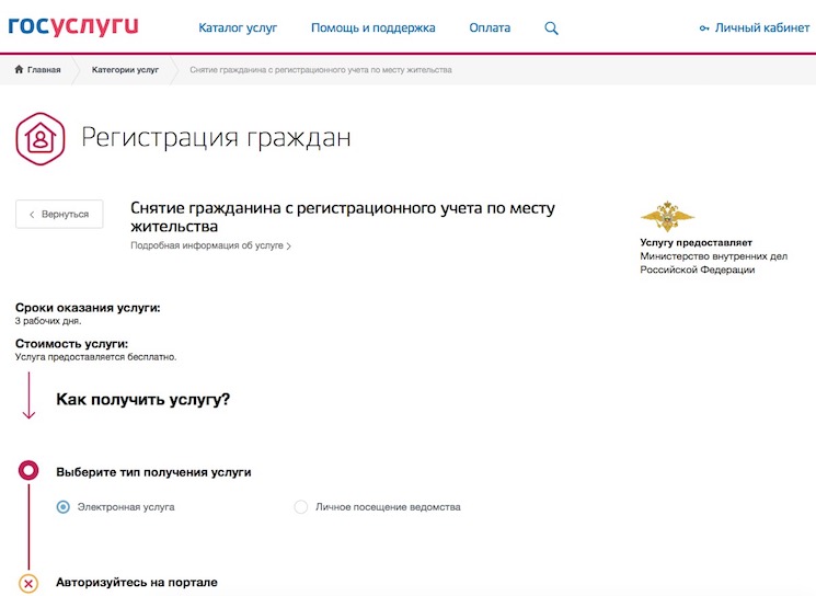 Wyciąg z mieszkania i rejestracja za pośrednictwem usług publicznych