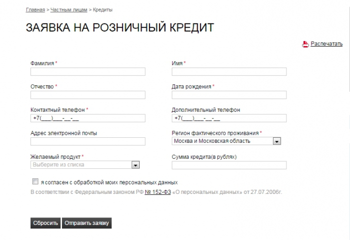 Wniosek o pożyczkę gotówkową sbierbank online
