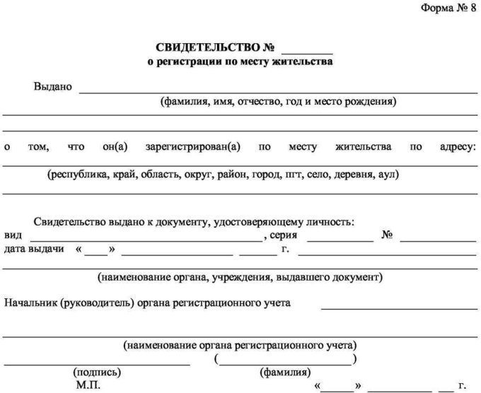 zaświadczenie o rejestracji w miejscu zamieszkania