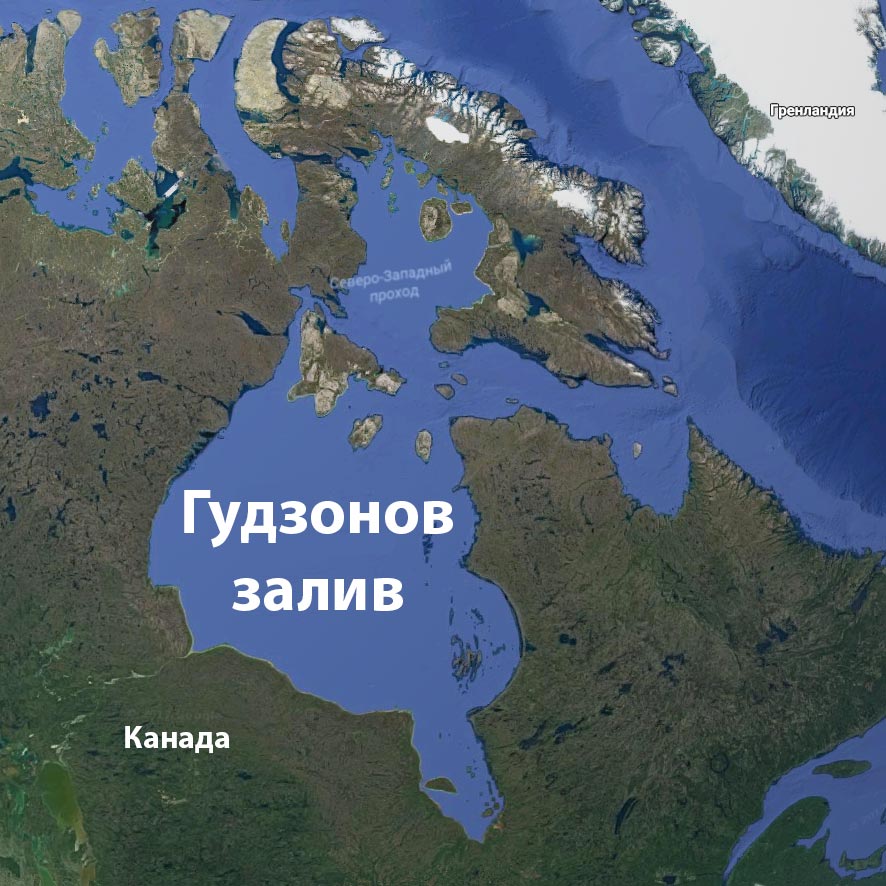 Mapa Zatoki Hudsona