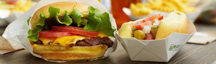 Gerechten bij Shake Shack Restaurant