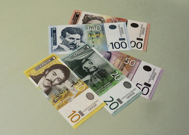 Dinar serbski do Rubel rosyjski