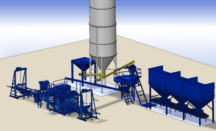 Vibropress voor baksteenproductie