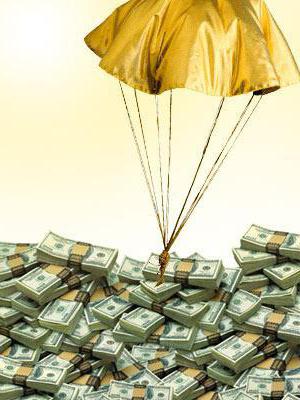 Gouden afgevaardigden parachutes