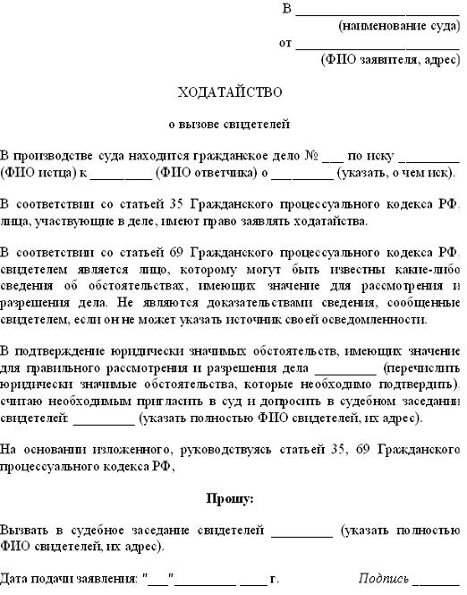 wniosek świadka
