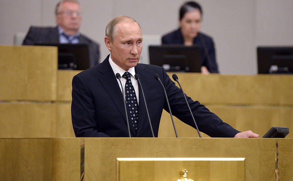 Przemówienie Putina do Dumy Państwowej