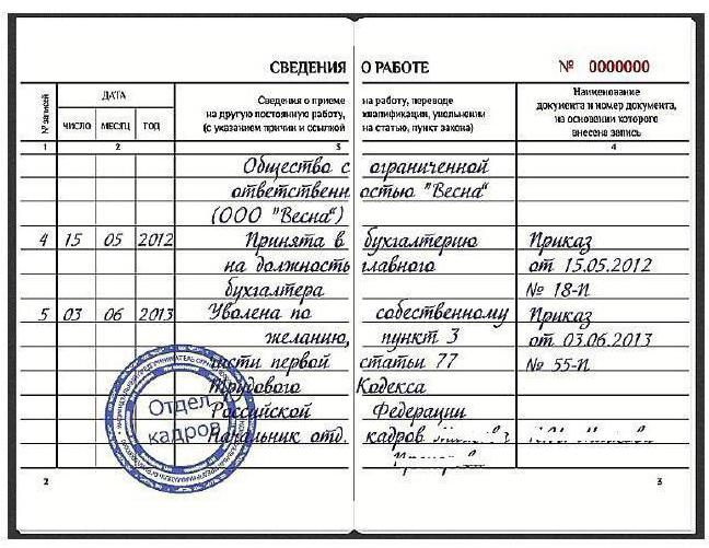 wpis do skoroszytu rozwiązania umowy o pracę