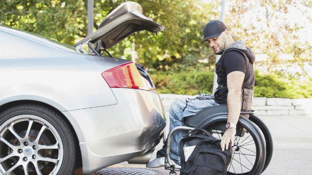 teken parkeren uitgeschakeld gebied begint