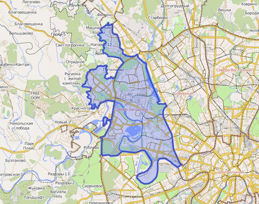 Mapa SZAO