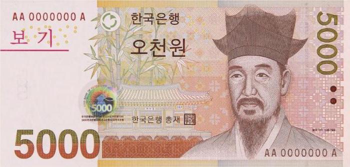 Won koreański do Euro