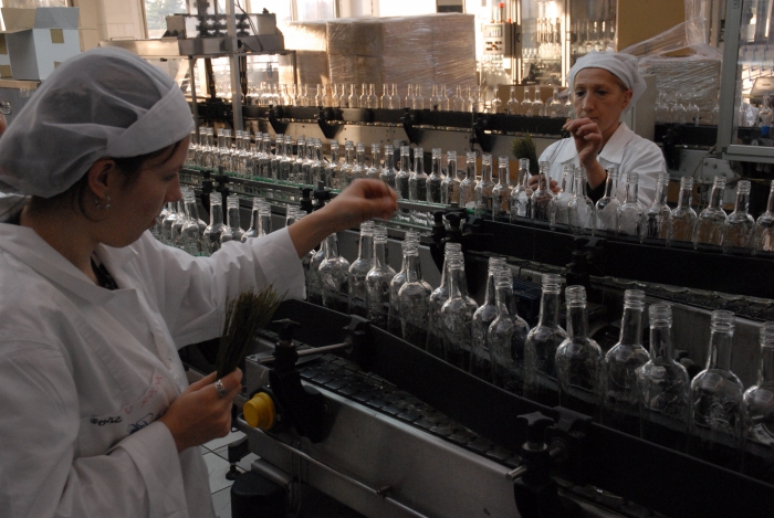 technologisch schema van de productie van wodka