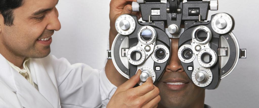 Het werk van een optometrist