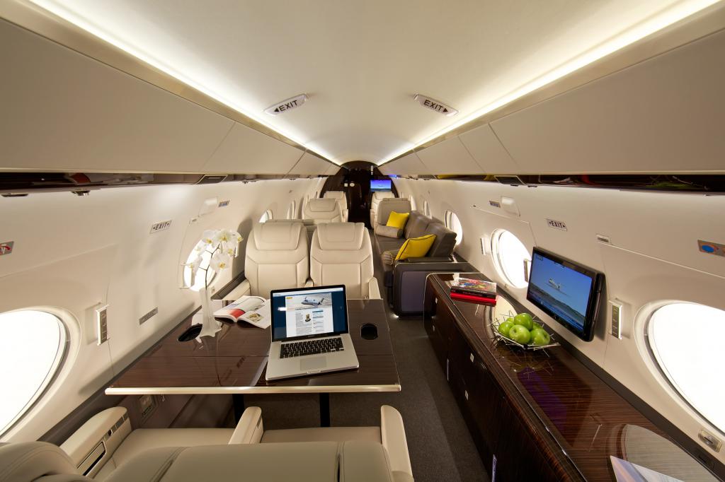 Het Gulfstream G650-interieur