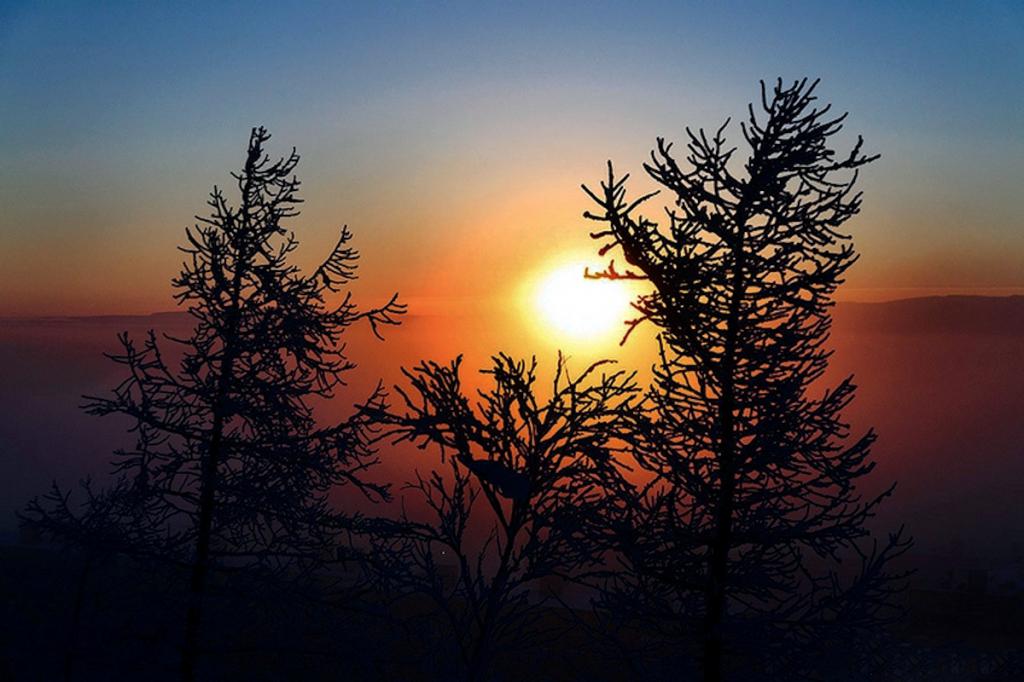 Polar zonsondergang