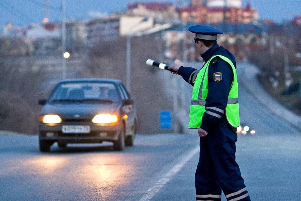zoeken van een voertuig door een verkeerspolitieagent