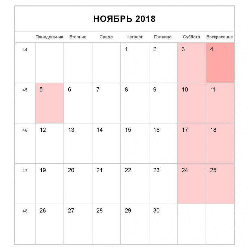 Kalender november