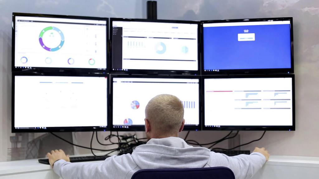 Man bewaakt het systeem